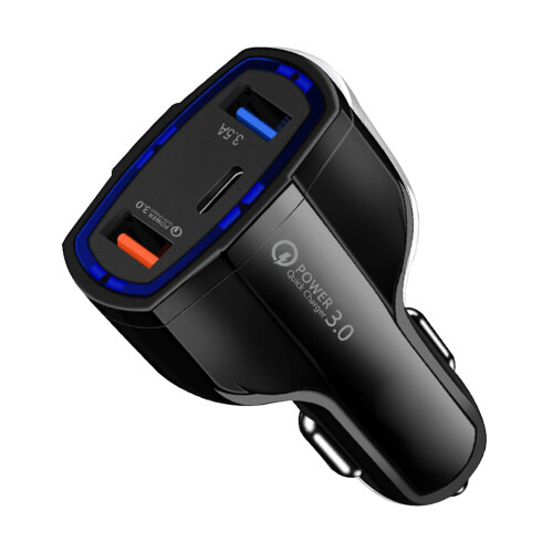 Φορτιστής αυτοκινήτου IUYT6USB C, προσαρμογέας γρήγορης φόρτισης 18W QC3.0 με διπλές