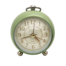 Zriyin Vintage Stylish Vintage Alarm Clock Silent and Night Light Bedroom Bedside Decor,C