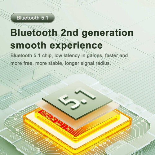 Tarmeek Cool Διαφανή Ακουστικά Bluetooth με Κρεμαστό Φως Αναπνοής Ασύρματα Ακουστικά 2