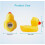 Baby badetermometer, gult andedesign 4