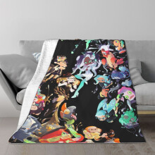 Splatoon klimatizačná flísová deka, super mäkká, útulná a teplá plyšová deka na pohovku, obývačka, spálňa, viacero veľkostí,