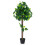 Artificial hydrangea tree in a pot with a real wooden trunk. Decorative artificial plant silk tree 1