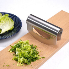 Offerta imperdibile! Tritatutto a doppia testa in acciaio inox per insalata, verdure e formaggio - Nero/Bianco, conveniente e pratico, in offerta