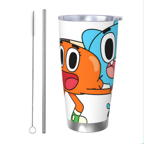 Ο καταπληκτικός κόσμος του Gumball20oz ποτήρι, κούπα ταξιδιού καφέ από ανοξείδωτο