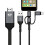 Καλώδιο προσαρμογέα SUSUchens 2m 3 σε 1 Micro USB Type-C σε συμβατό με συμβατό προσαρμογέα AV 1