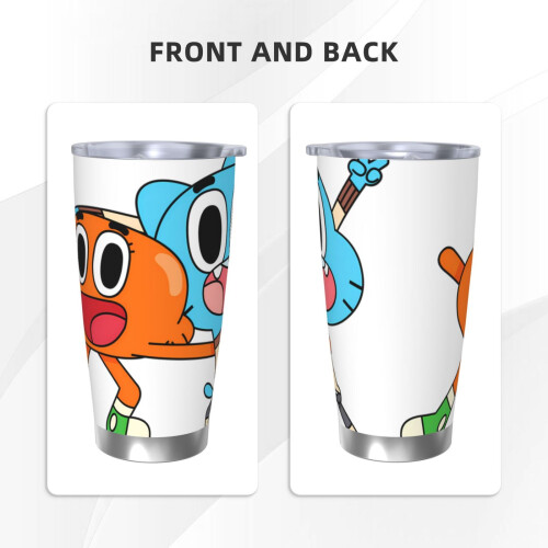 Ο καταπληκτικός κόσμος του Gumball20oz ποτήρι, κούπα ταξιδιού καφέ από ανοξείδωτο 2