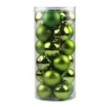 24er-Set Weihnachtskugeln (60 mm), für drinnen und draußen, zum Aufhängen am Weihnachtsbaum, für festliche Anlässe, Hochzeiten und Partys –