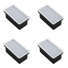 Bandeja de silicone para congelador com tampa, 2 xícaras, porções de 250ml, para sopas, ensopados e molhos - 4 unidades. Compatível com