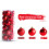 24er-Packung Weihnachtskugeln, verdickt, bruchsicher, galvanisiert, rot, 8 cm 1