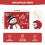 Jogo de 6 jogos americanos Smile Red Snowman Let It Snow Winter, 12x18 polegadas 3