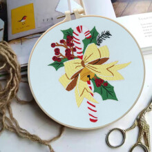 JilgTeok Julbroderikit för nybörjare - DIY-hålnålsset med jultomte- och högtidsteman, 3D-handsömnad, perfekt för vuxna och nybörjare,