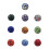 1 κουτί, 20 τεμάχια χάντρες Pave Disco Ball Beads από πολυμερικό πηλό, στρογγυλές χάντρες με 3