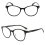 Stilvolle Vintage-Lesebrille, Grau, Grau 4.0 1
