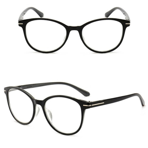 Stilvolle Vintage-Lesebrille, Grau, Grau 4.0