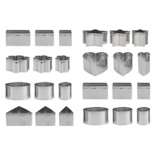 48Pcs Gearrthóir Taosráin Brioscaí Cruach Dhosmálta Múnla Fianán DIY Gearrthóirí Maisiúla