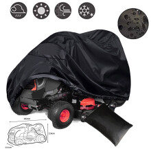 Heavy Duty Waterproof Lawn Mower Cover with Storage Bag, Compatible with Electric/Gas Mowers, Anti-UV Dustproof Tractor Cover
