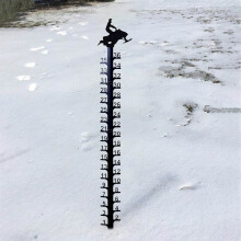 36 Inch Snow Gauge Outdoor, Metal Snow Meter Ruler, Depth Measuring Stake, Rain Gauge Yard Stake for Garden Decor, Christmas Gifts