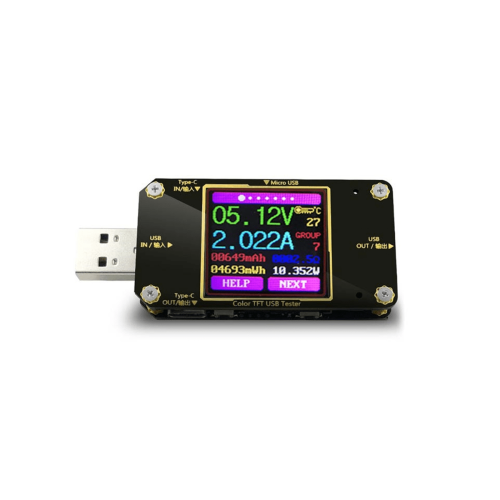 A3USB Tester Χρώμα Type-C Ψηφιακό βολτόμετρο Μετρητής ρεύματος Ανιχνευτής αμπερόμετρου 1