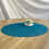 HEVIRGO Bamboo Texture Placemat Oval Shape Kitchen Dining Table Mat for Restaurants Flannel 8