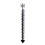 Medidor de neve Aufmer de 91 cm (36 polegadas) para uso externo com termômetro, bastão de metal grande para medir a queda de neve, compatível com 6