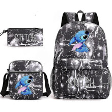 Lilo & Stitch rugzakset schooltas. bliksemzwart.