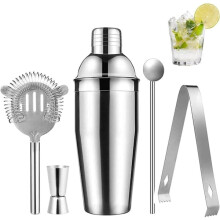 Cocktail shaker Set - Stainless steel Silver 5 pieces