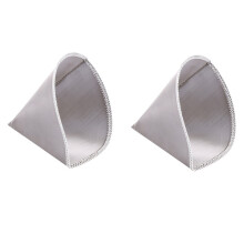 2x Herbruikbaar Filtergaas Koffiefilter voor Pour-over Koffie, Papierloos Koffiefilter, Kegelvormig Filter voor 3 tot 4 kopjes Koffiefilter