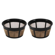 Herbruikbaar koffiefilter, mandfilter voor koffie, vervangend koffiefilter voor 8-12 kopjes met roestvrijstalen gaasbodem.