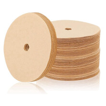 400 stuks ongebleekte percolator koffiefilters, 3,75 inch wegwerp koffiefilters van papier, schijfvormige koffiefilters in houtkleur