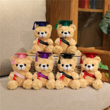 Lindo osito de peluche marrón de 18 cm (7 pulgadas) Clase de 2025, con birrete y diploma, regalo de graduación para jardín de infancia, escuela