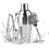 Cocktailshaker-Set - Edelstahl Silber 5-teilig 2