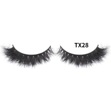 Nvzi -b 1 Pairs Wispy Mink Lashes Fluffy Eye Lashes Natural Look Volume Fake Eyelashes，TX28