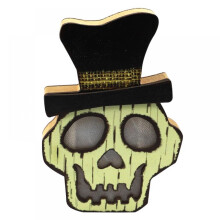 Kestävä kaksipuolinen halloween-valaistu kurpitsan varjolaatikko, täydellinen yövalo halloween-koriste keittiöön, olohuoneeseen,