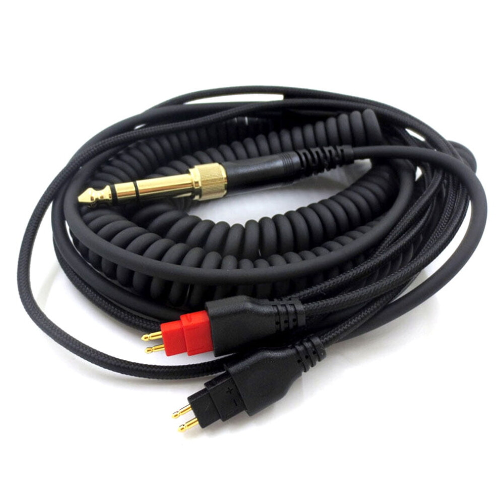 Jixopn Splitter Cable 3.5Mm 6.35Mm Jack Stretchable Cable Oxygen-Free Copper 1 To 2 Y Connector Adapter For Compatible With Sennheiser Hd600 Hd580 9423501371638
