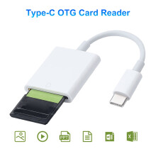 SUSUchens geheugenkaartlezer met snelle gegevensoverdracht, multifunctionele hot-swap SD-kaartlezer voor mobiele telefoons, Type-C, Micro-USB en