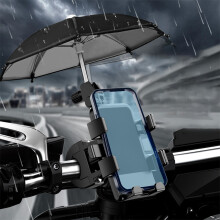 Uchwyt na telefon do motocykla Kayannuo z parasolem, kompatybilny z uchwytem na kierownicę pojazdu elektrycznego/roweru (A)