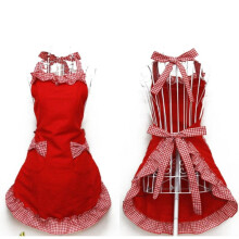 SUPERHOMUSE1Pc Grembiule da donna vintage con fiocco e tasca per casa e cucina