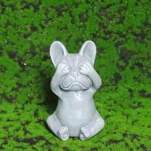 Quinlirra Franse Bulldog Yoga Beeld, Buitenbeeld, Geurloos & Niet-giftig, Perfect voor Decoratie in Huis en Openbare Ruimtes - B&2.8*2.8*4.5inch