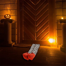 Avtoify Halloween Decoraties, Halloween Heksenbeen Decoratie Rekwisieten Tuin Balkon Deur Decoratie Ornamenten Wit