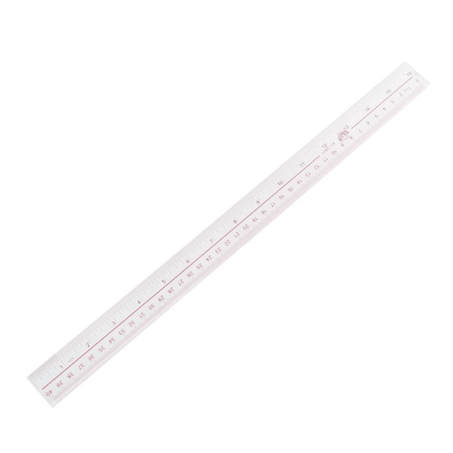Régua reta de plástico transparente com 2 unidades, 40 cm (16 polegadas) de comprimento. 1