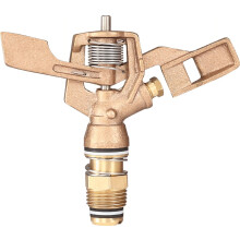 Aspersor de impacto de latão de 1/2" com bico - 1/8", NPT macho, vazão de 4,6 g/m²
