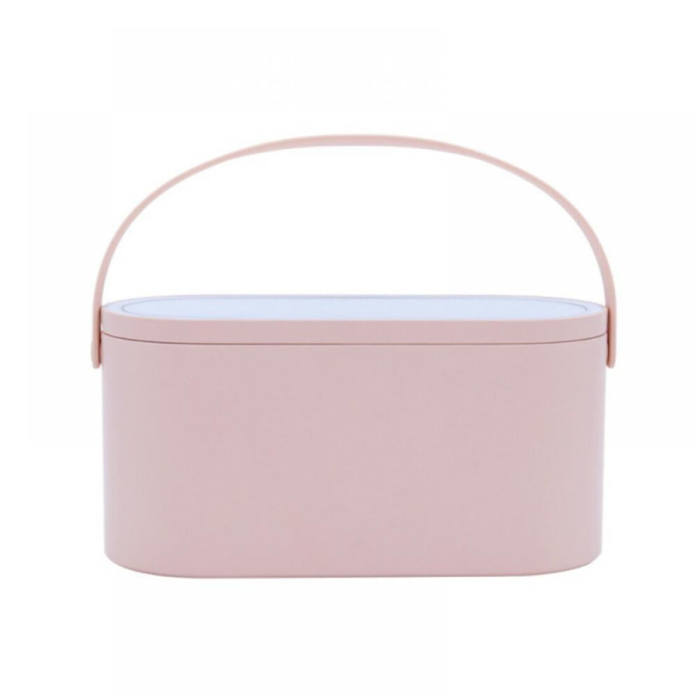 Slopehill Women's Makeup Organizer Travel Case with LED Mirror, Touch Screen, Adjustable Brightness, USB/Battery Powered