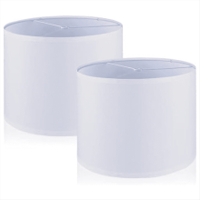 Abat-jour, lot de 2 abat-jour cylindriques pour lampes de table et lampadaires, 33 x 33 x 25 cm, abat-jour de rechange en tissu