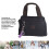 Sac en toile vintage grande capacité noir multi-compartiments 4