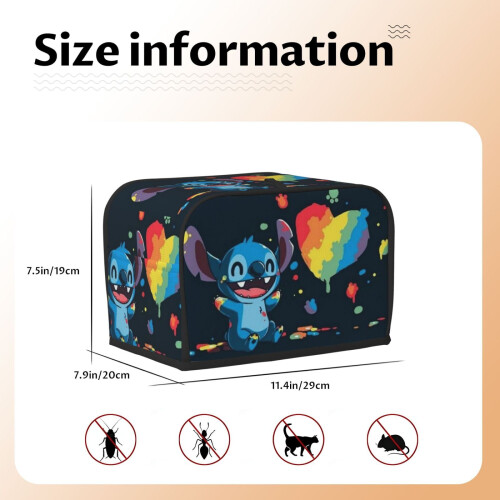 Κάλυμμα για τοστιέρα Stitch 2Slice, κάλυμμα σκόνης ψωμιού και προστασία δακτυλικών 2
