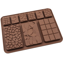 Moule en silicone à 9 cavités pour chocolat, fondant, bonbons et gâteaux. Moule cubique. Accessoires de cuisine et de pâtisserie. Démoulage