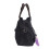 Sac en toile vintage grande capacité noir multi-compartiments 9