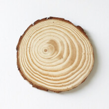 Round Shape Wood Nian Wheel Pine Coaster Fashion Synthesis Mat Pad Trim Hand-painted Material Pine Mat Cup Drinking Accessories