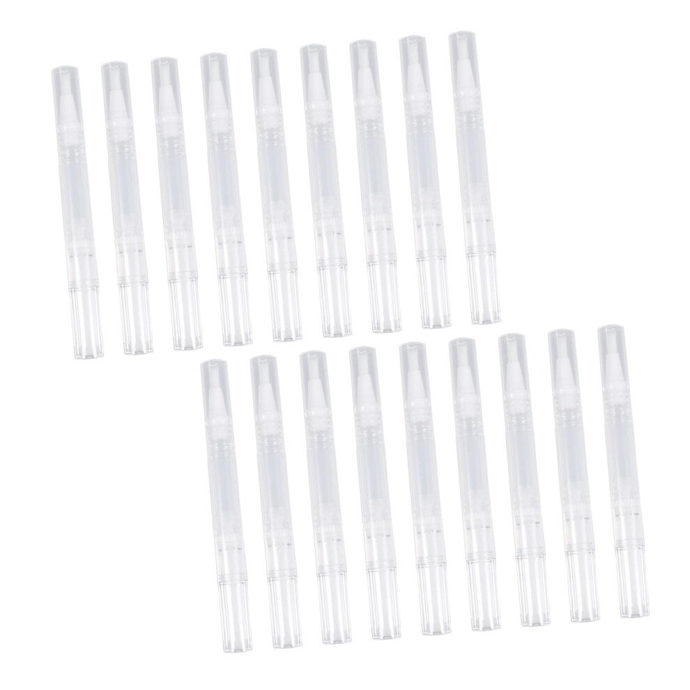 Empty Cosmetic Pen Applicator Set, 15pcs Nail Oil Brush Pens, Travel Size Refillable Transparent Design