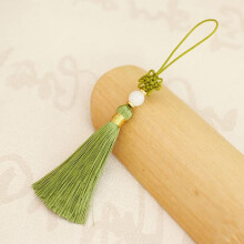 5pcs Army Green Chinese Knot Tassel Silk Fringe Ornaments for Elegant Home Decoration and Gifts